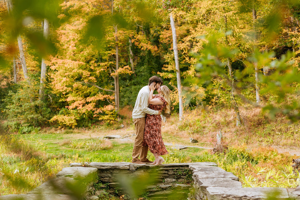 couple in a Hudson Valley garden
