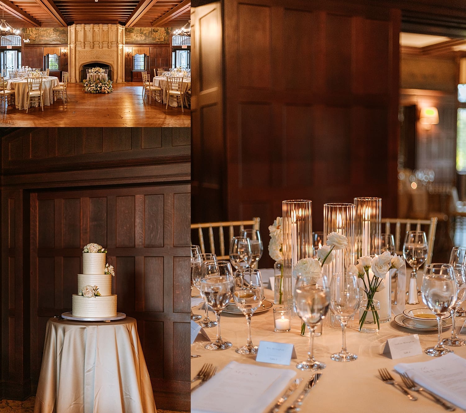 candlelit dinner tables set up by Kelly Jean Photography